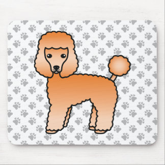 Apricot Toy Poodle Cute Cartoon Dog Mouse Pad
