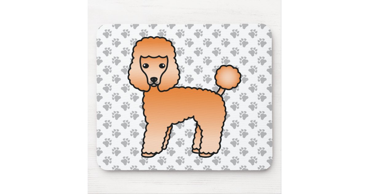 Apricot Toy Poodle Cute Cartoon Dog Mouse Pad Zazzle Com