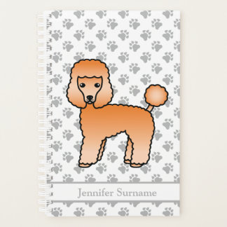Apricot Toy Poodle Cute Cartoon Dog &amp; Text Planner