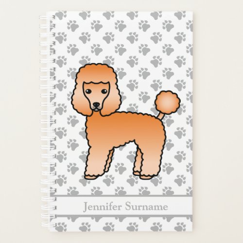 Apricot Toy Poodle Cute Cartoon Dog  Text Planner