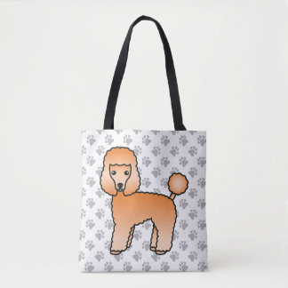 Apricot Toy Poodle Cute Cartoon Dog Tote Bag