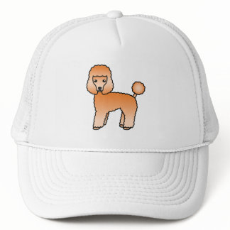Apricot Toy Poodle Cute Cartoon Dog Trucker Hat