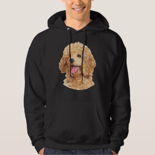 Apricot Toy Poodle Watercolor Art Hoodie