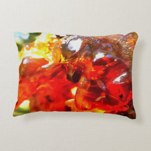 Apricot Tree Leaked Resin Abstract Abstract Painti Accent Pillow