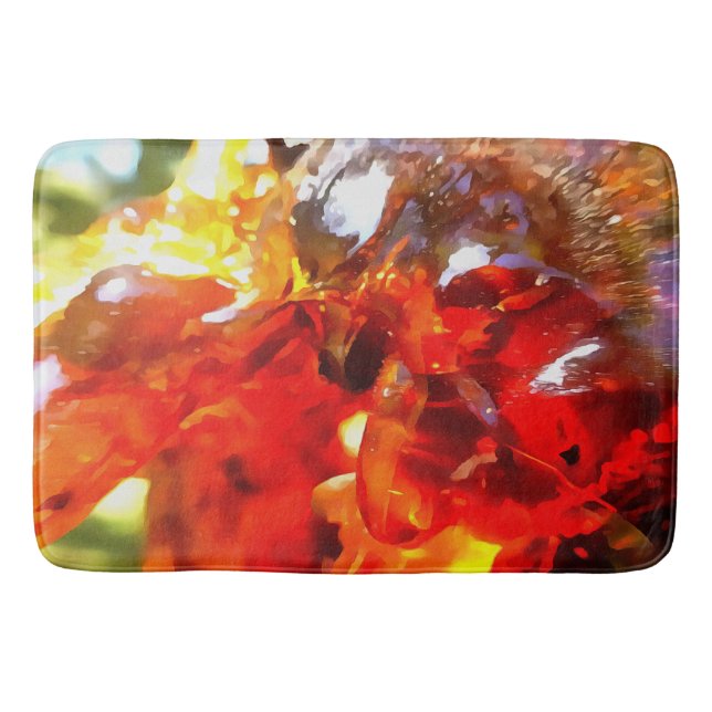 Apricot Tree Leaked Resin Abstract Abstract Painti Bathroom Mat (Front)