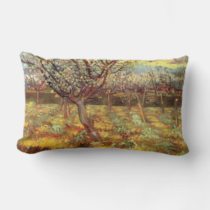 Apricot Trees in Blossom by Van Gogh Lumbar Pillow
