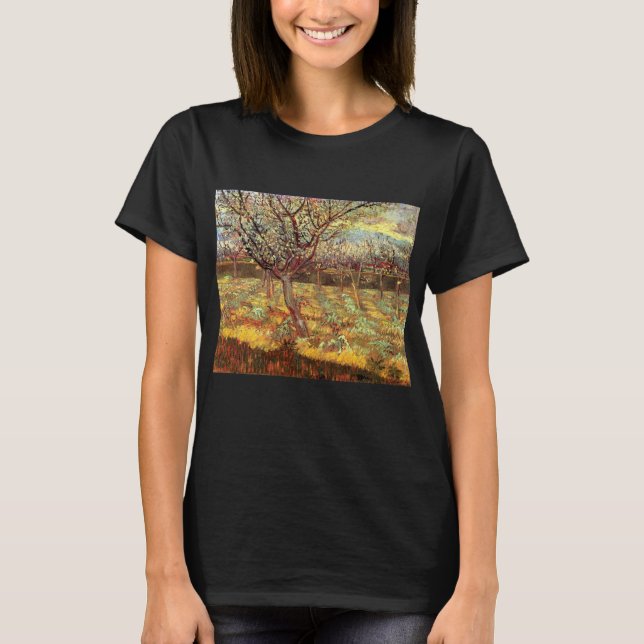 Apricot Trees in Blossom by Vincent van Gogh T-Shirt (Front)