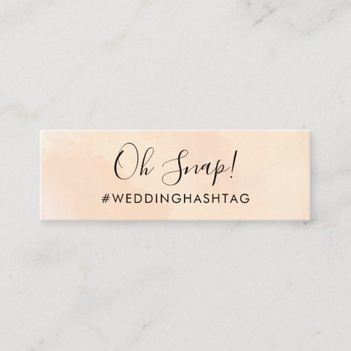 Apricot Wedding Hashtag Mini Enclosure Card Tags