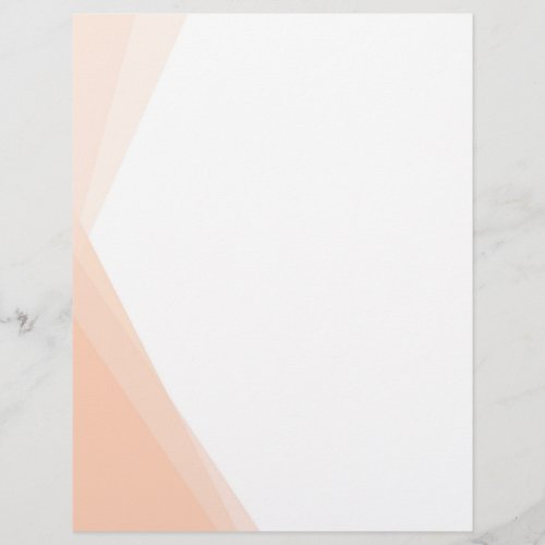 Apricot White Color Blank Template Custom Elegant Letterhead