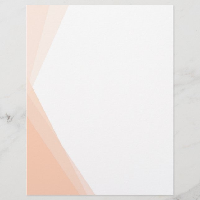 Apricot White Color Blank Template Custom Elegant Letterhead (Front)