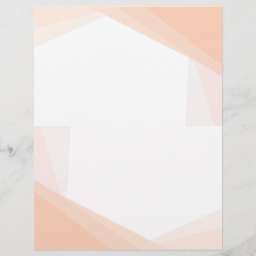 Apricot White Color Elegant Custom Blank Template Letterhead