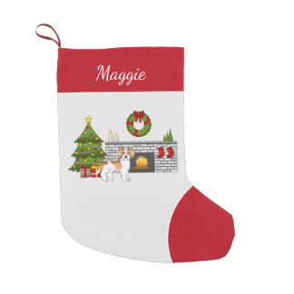 Apricot &amp; White Mini Goldendoodle - Christmas Room Small Christmas Stocking