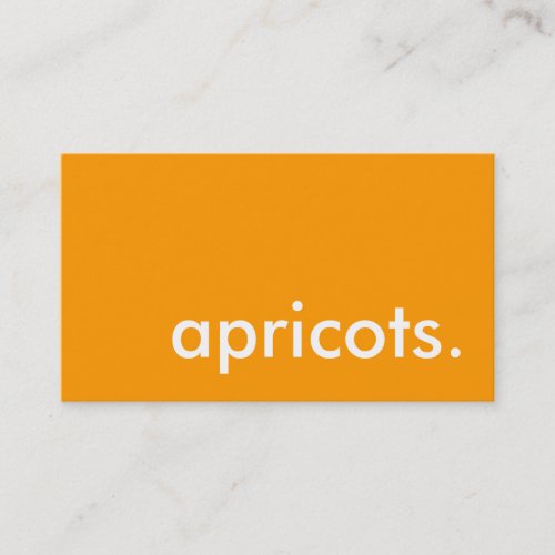 apricots business card