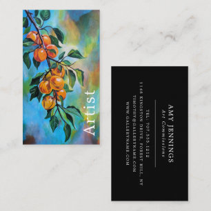 Apricots on a Summer Branch Painting by Alfred Fox Business Card
