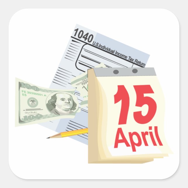 April 15 - square sticker (Front)