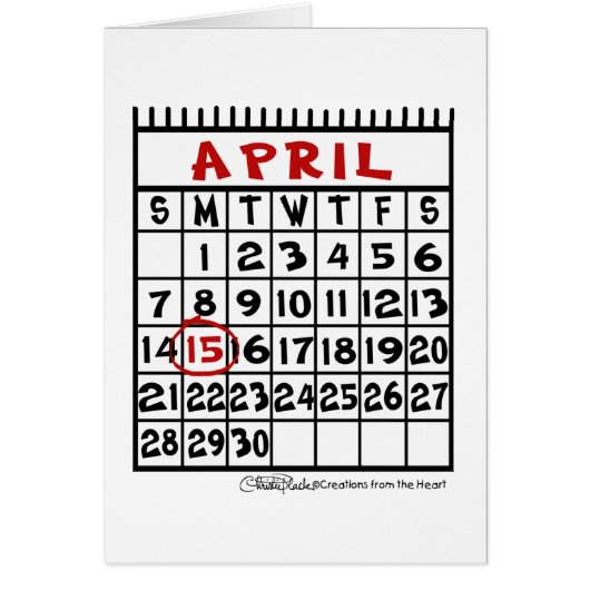 April 15-Tax Humor Cards (Front)