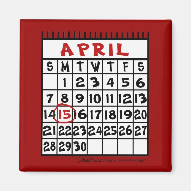 April 15-Tax Humor Magnet (Front)