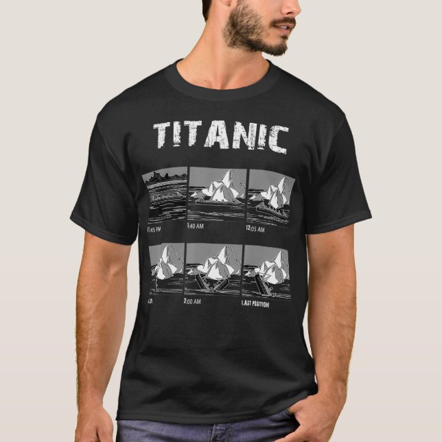 April 1912 Titanic Voyage Atlantic Ocean Ship Hist T-Shirt (Front)