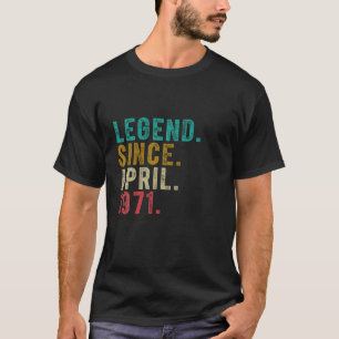 April 1971 Distressed 50 Years Old 50Th Birthday D T-Shirt