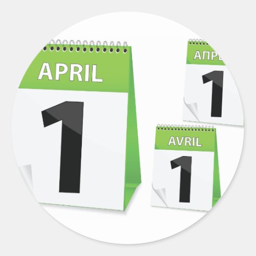 April 1st Calendar Stickers