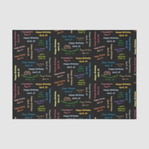 April, 23 Birthday Tissue Paper