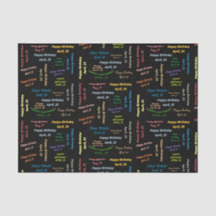 April, 25 Birthday Tissue Paper