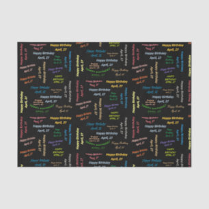 April, 27 Birthday Tissue Paper