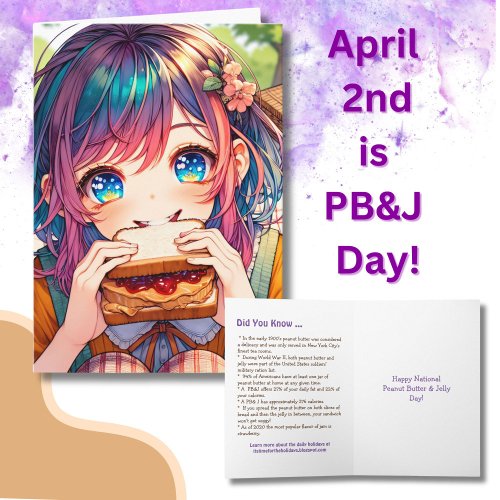 April 2nd is National Peanut Butter and Jelly Day Card
