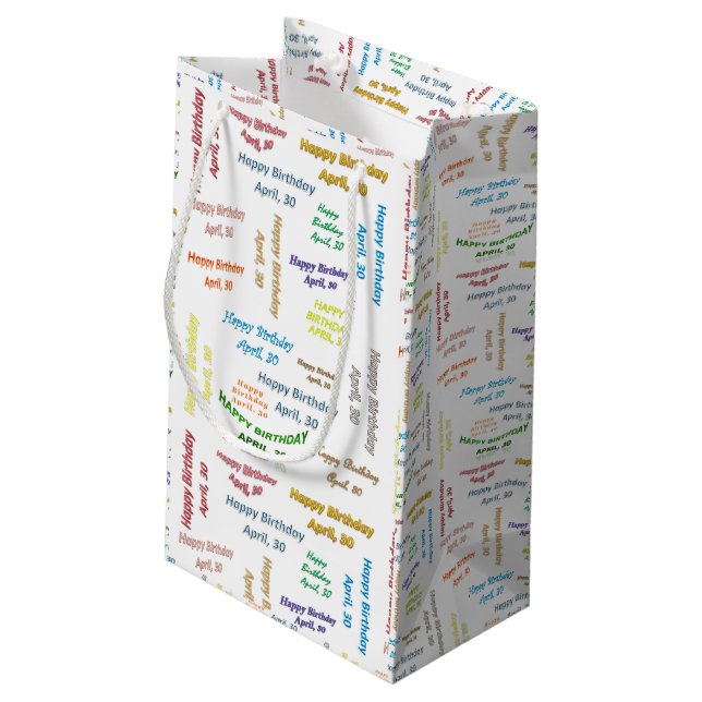 April, 30 Birthday Gift Bag (Back Angled)