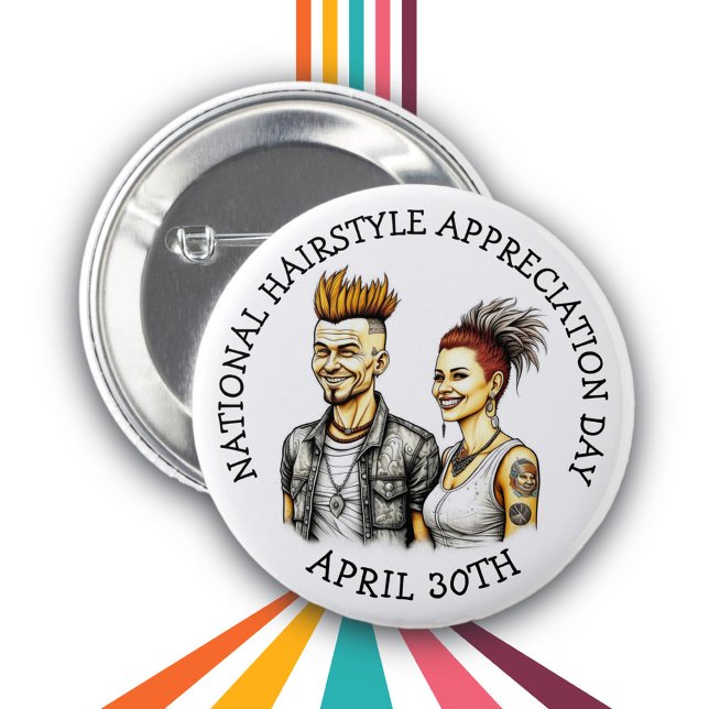 April 30th is Hairstyle Appreciation Day   Button (Creator Uploaded)