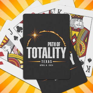 April 8 2024 Totality Texas Total Solar Eclipse Playing Cards