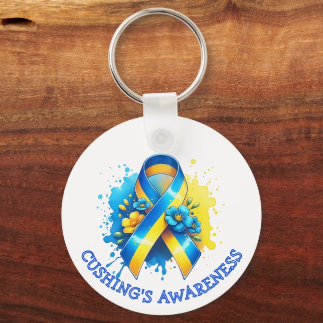 April 8th is Cushing's Awareness Day Keychain (Front)