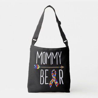 April Autism Awareness Mommy Bear Crossbody Bag