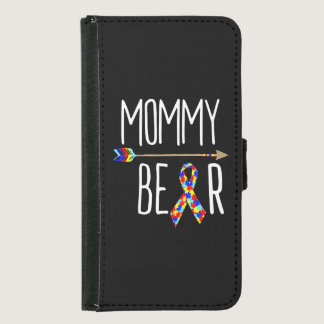 April Autism Awareness Mommy Bear Samsung Galaxy S5 Wallet Case