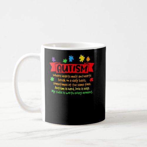 April Autism Awareness Month Dad Mom Kids Garment  Coffee Mug