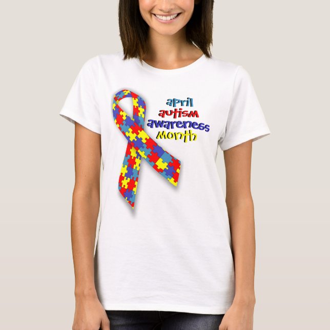 April Autism Awareness Month T-Shirt (Front)