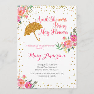 April baby showers invitation