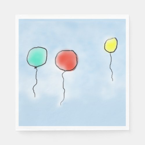 April Balloons  Napkins