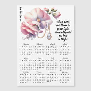 April Birth Flower & Stone Calendar