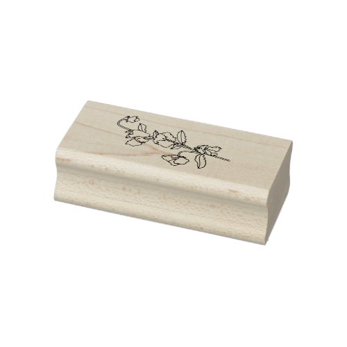 April Birth Flower Sweet Pea Rubber Stamp