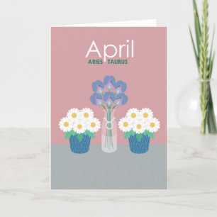 April Birth Flowers Greeting Card