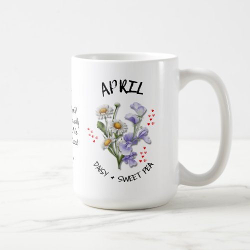 APRIL Birth Month Flower Christian Custom Name Coffee Mug