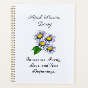 April Birth Month Flower Daisy Fresh and Simple  Planner