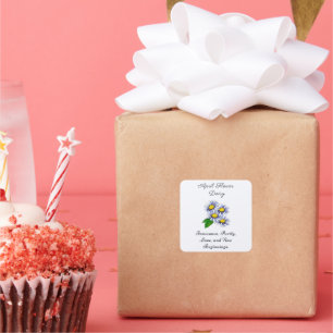 April Birth Month Flower Daisy Fresh and Simple Square Sticker