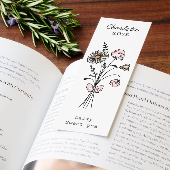 April Birth Month Flower Personalized Bookmarks (Book)