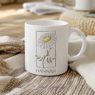 April Birth Month Flower Yellow Daisy Coffee Mug