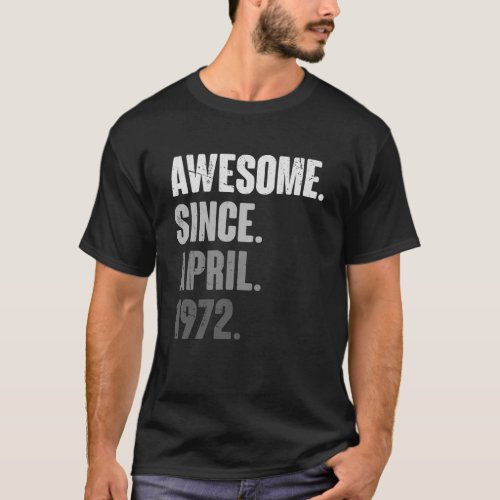 April Birthday 51st Decoration 51 Years Old Vintag T_Shirt