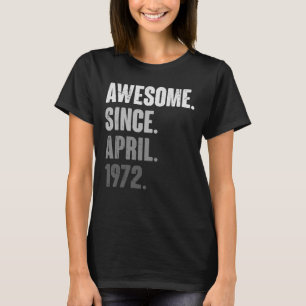 April Birthday 51st Decoration 51 Years Old Vintag T-Shirt
