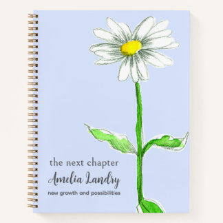 April Birthday Flower Journal Shasta Daisy Purple