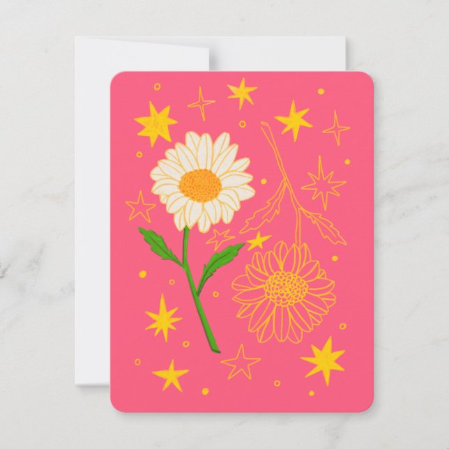 April Birthday Month Card (Daisy) (Front)